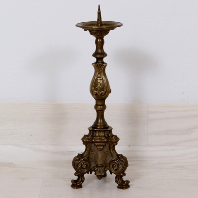 č.596 svícen mosazný výška 34 cm